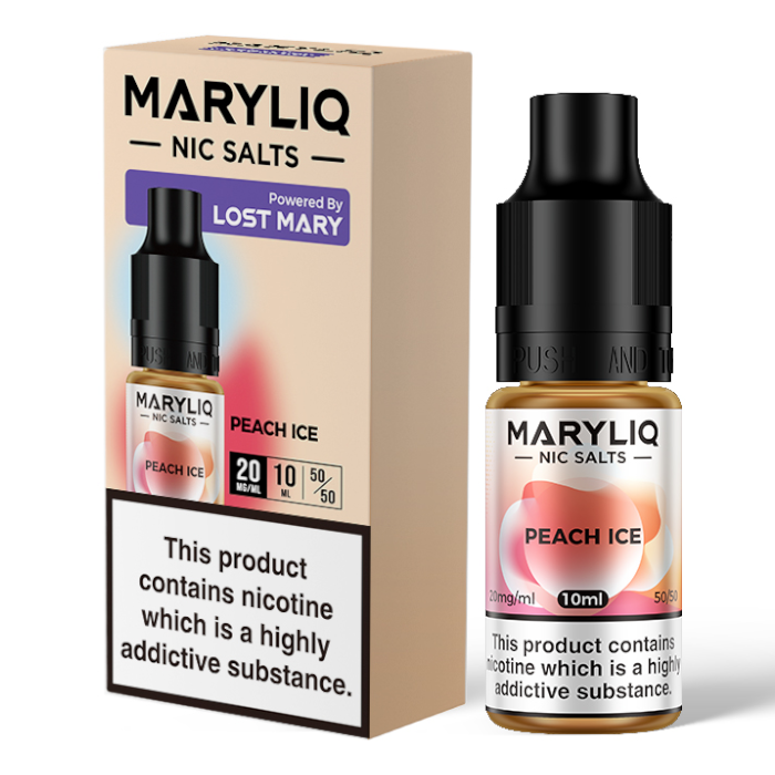 Maryliq by Lost Mary - Peach Ice Nicotine Salts 10ml