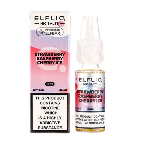 Elfliq By Elfbar -  Strawberry Raspberry Cherry Ice Nicotine Salts 10ml