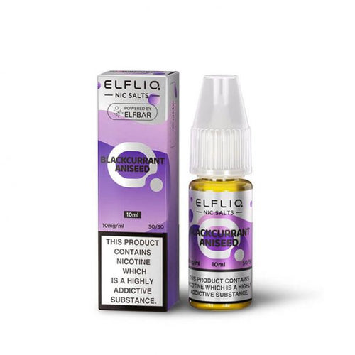 Elfliq By Elfbar -  Blackcurrant Aniseed Nicotine Salts 10ml