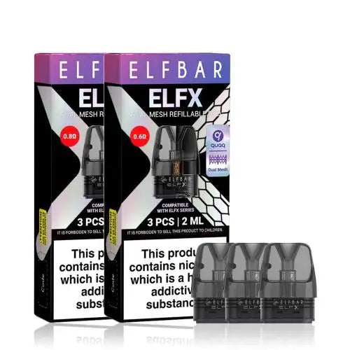 Elf Bar ELFX Empty Refillable Pods 2ml - 0.6ohm