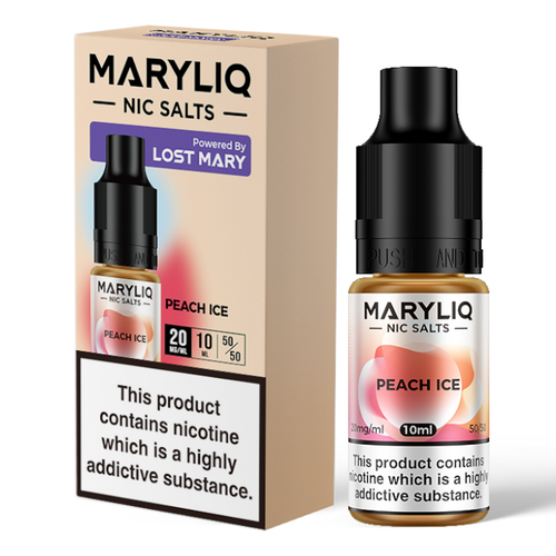Maryliq by Lost Mary -  Peach Ice Nicotine Salts 10ml