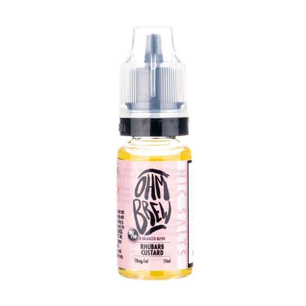 Ohm Brew 50/50 Rhubarb & Custard Nic Salt 10ml