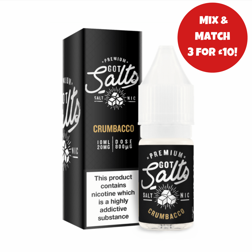 Got Salts - Crumbacco 10ml Nicotine Salt
