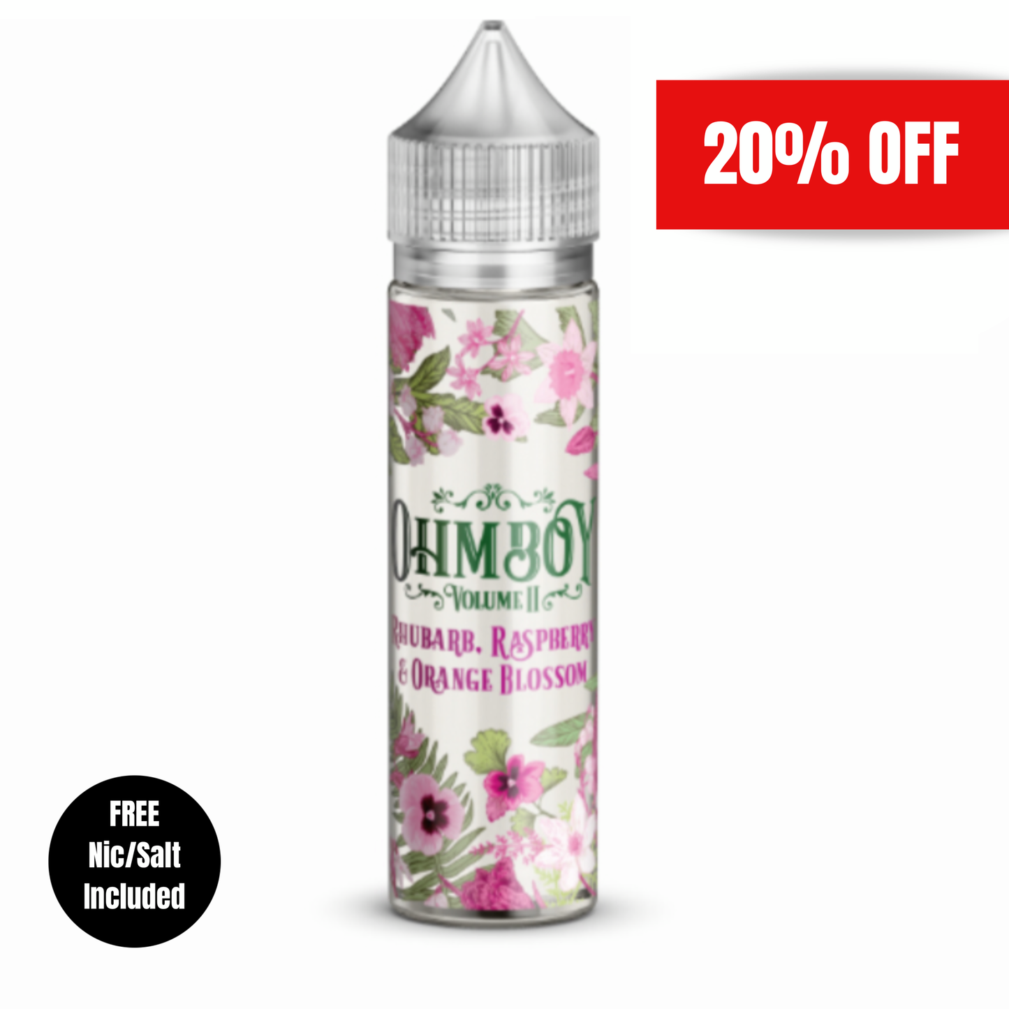 Ohm Boy - Rhubarb, Raspberry & Orange Blossom 50ml