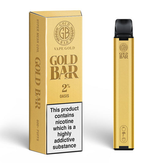 Gold Bar 600 Puff Disposable Vape 20mg