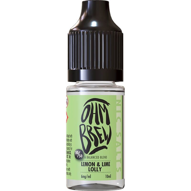 Ohm Brew 50/50 Lemon & Lime Lolly Nic Salt 10ml