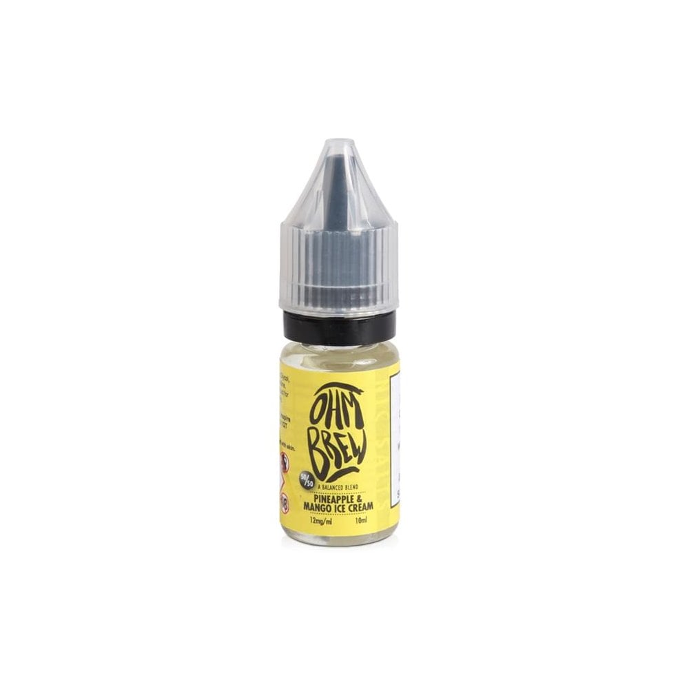 Ohm Brew 50/50 Pineapple & Mango Ice Cream Nic Salt 10ml